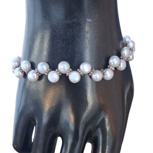 Baroni Designs Sterling Silver & Freshwater Pearl Statement Bracelet